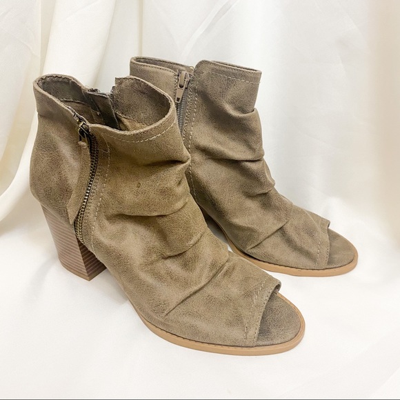 Rampage Shoes - Rampage Paulette Ankle Bootie Open Toe 8.5